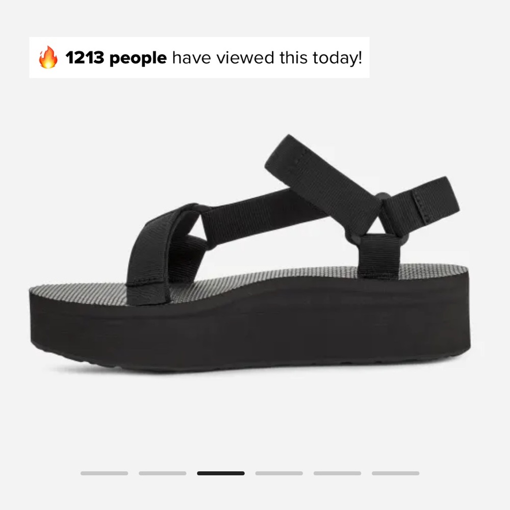 Teva Women's Flatform Universal Black Sandals